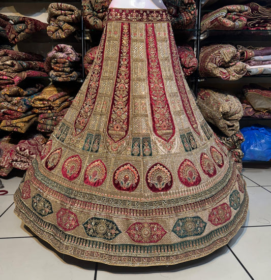 Multi-Colour Bridal Lehenga