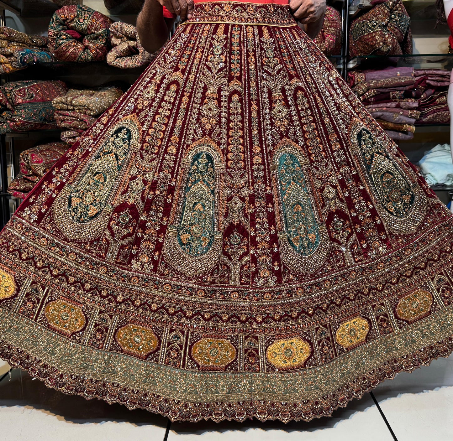 Bridal Multi-colour Lehenga