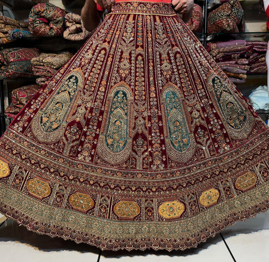 Bridal Multi-colour Lehenga